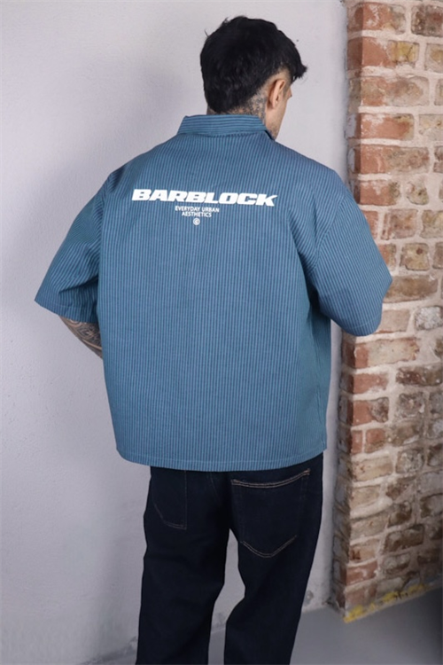 Barblock Petrol Blue Oversize Gömlek