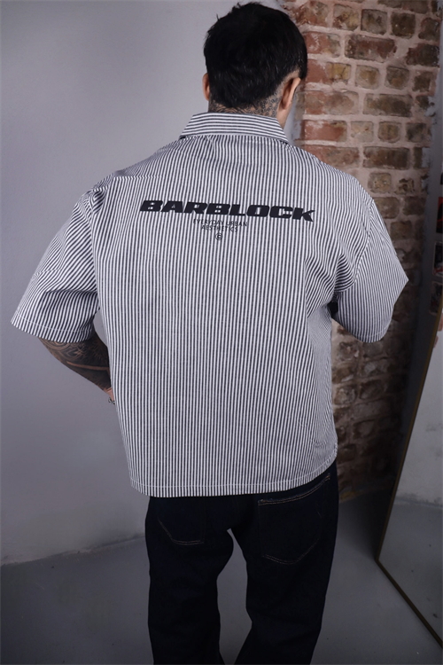 Barblock Siyah Şeritli Oversize Gömlek