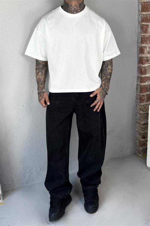 Basic Cropped Beyaz Tshirt