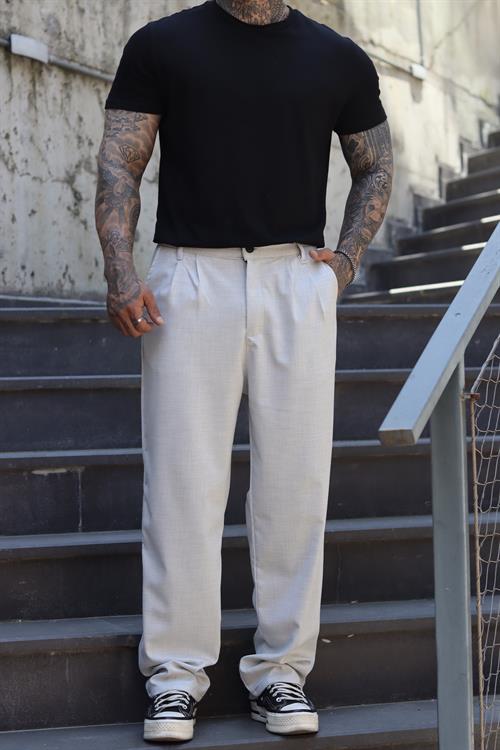 Basic kumaş karmelanj  baggy pantolon