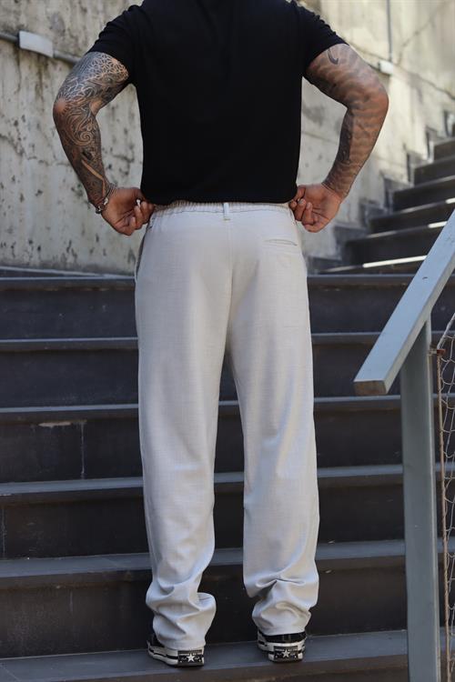 Basic kumaş karmelanj  baggy pantolon