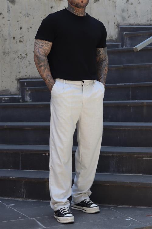 Basic kumaş karmelanj  baggy pantolon