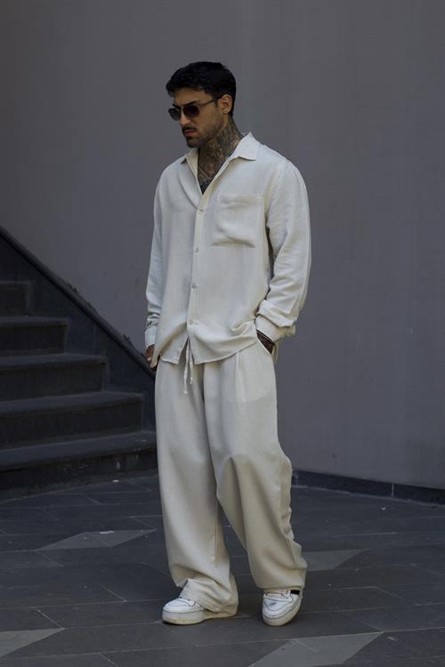 Basic Oversize Bej Takım