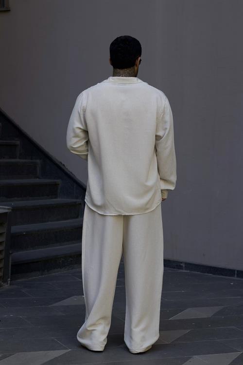 Basic Oversize Bej Takım