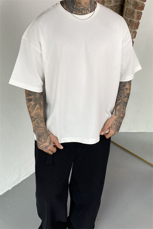 Basic Oversize Beyaz Tshirt