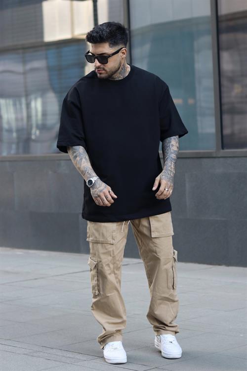 Basic oversize siyah tshirt