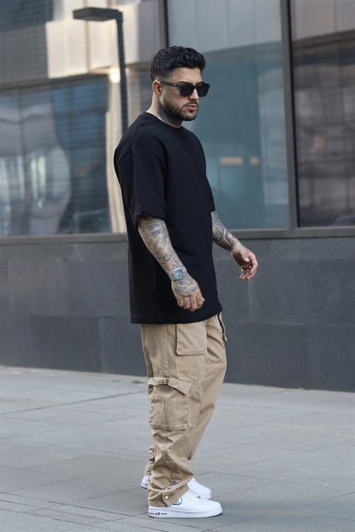 Basic oversize siyah tshirt