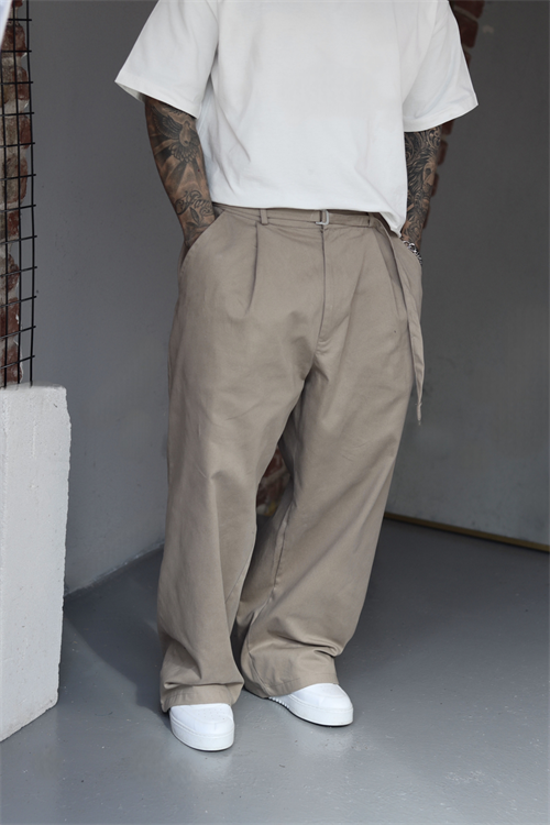 Beige Extra Baggy Pantolon 