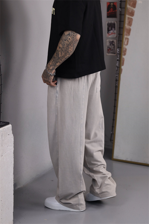 Beige Washed Baggy Eşofman