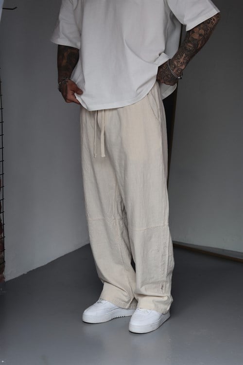 Bej Baggy Eşofman