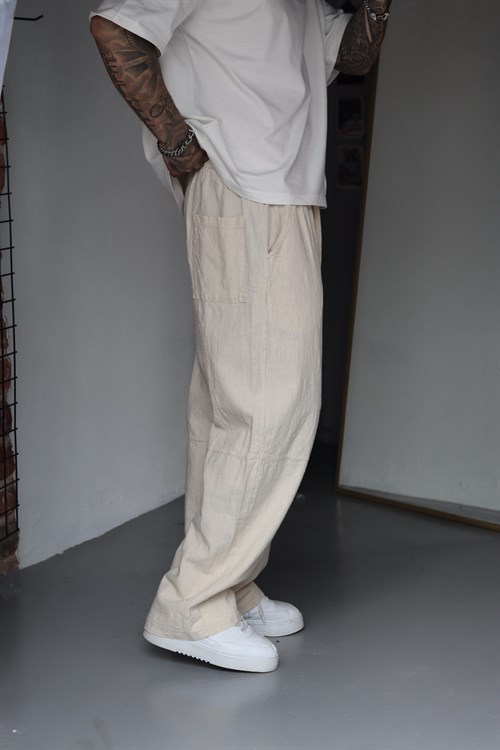 Bej Baggy Eşofman