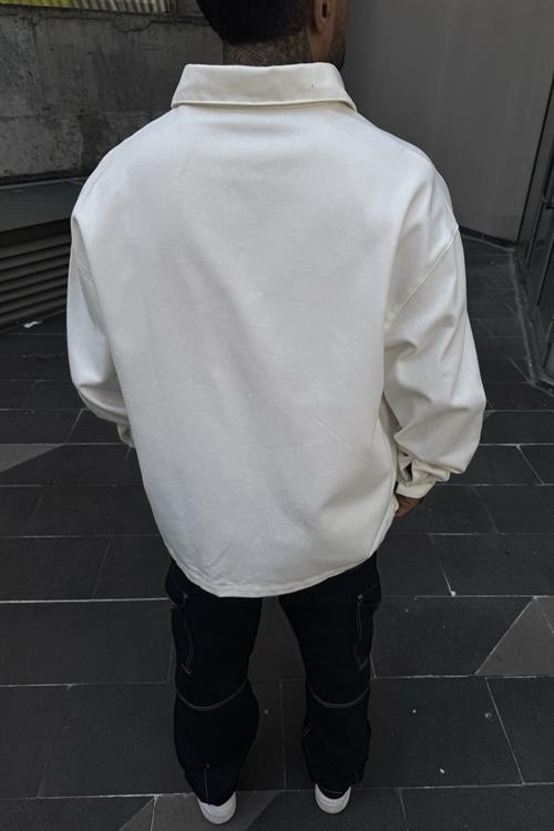 Beyaz sum won oversize gömlek