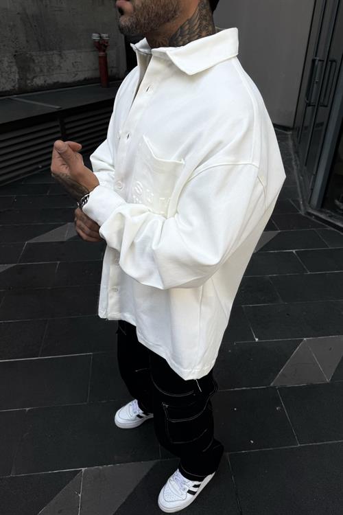 Beyaz sum won oversize gömlek