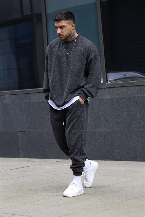 Bisiklet yaka oversize takım