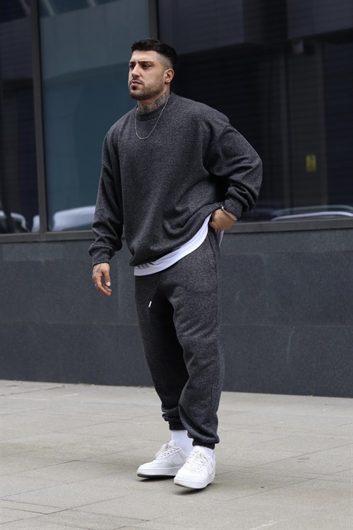 Bisiklet yaka oversize takım