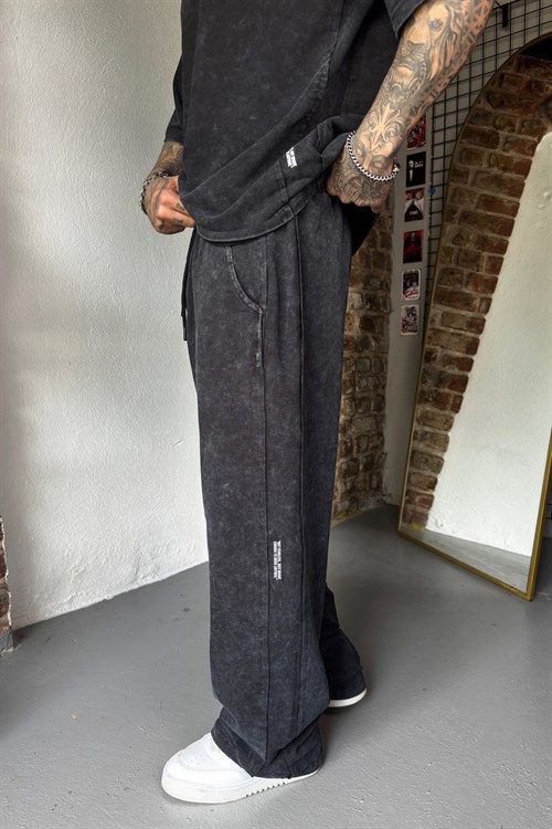 Black Acid Wash Set