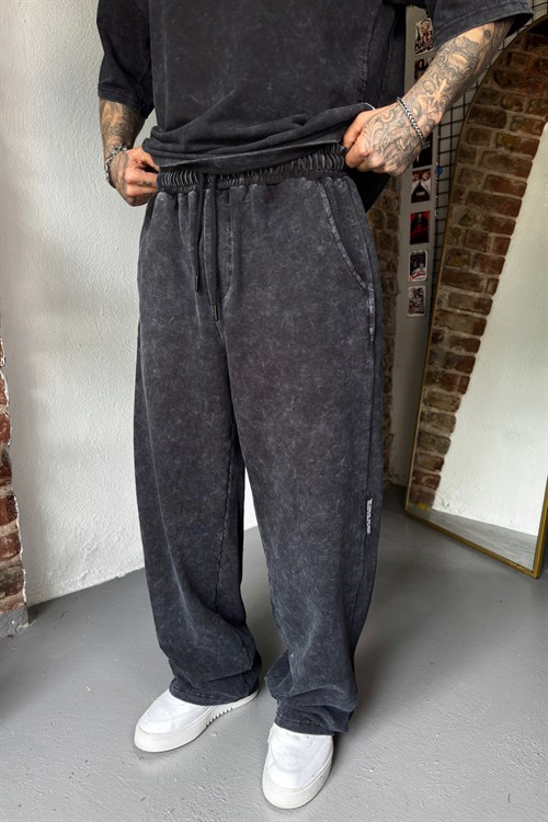 Black Acid Wash Set