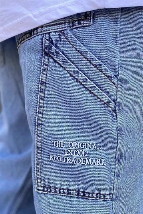 Bol kalıp lastikli jean