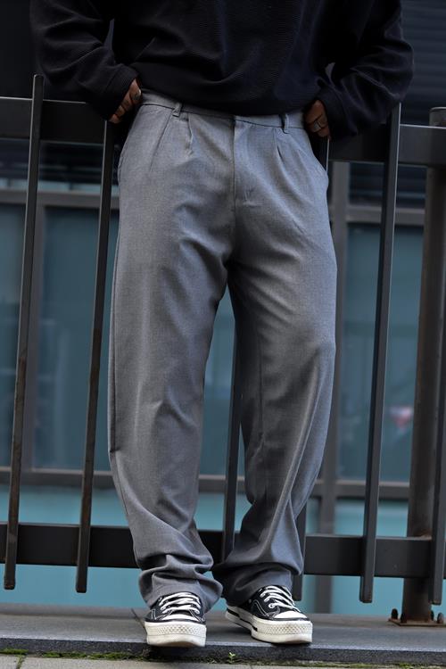 Bol kalıp pileli pantolon