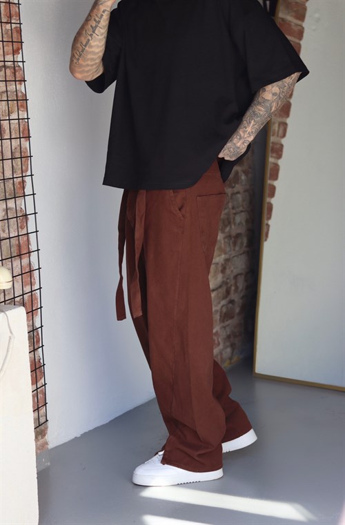 Brown Baggy Pantolon