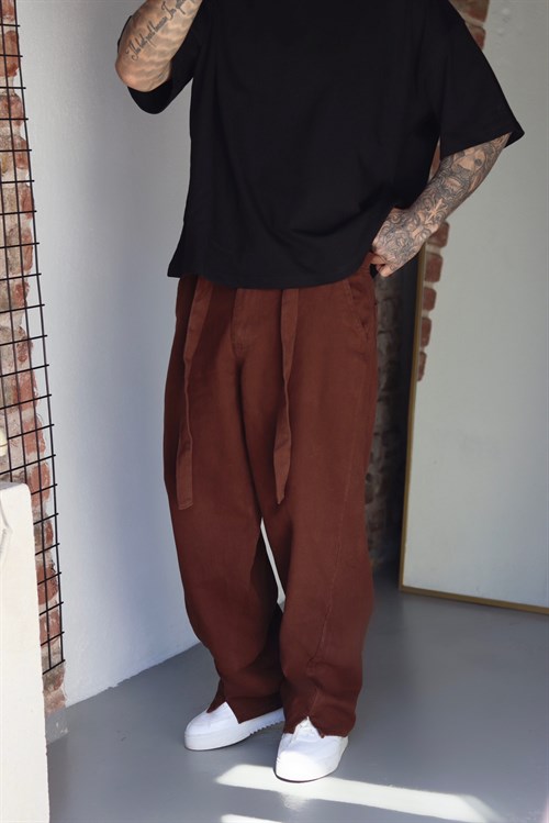Brown Baggy Pantolon