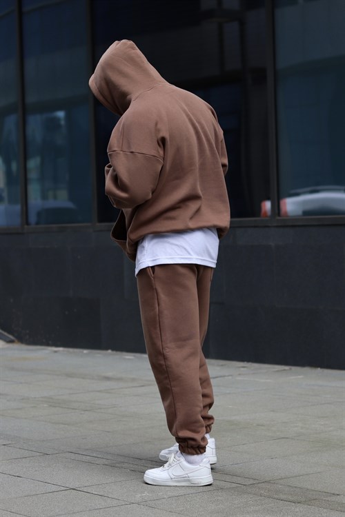 Brown oversize 3 iplik takım