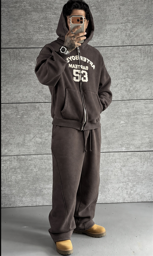 Brown Washed Oversize Takım