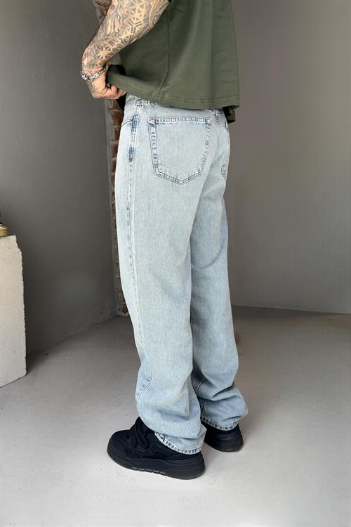 Buz Mavi Baggy Pantolon