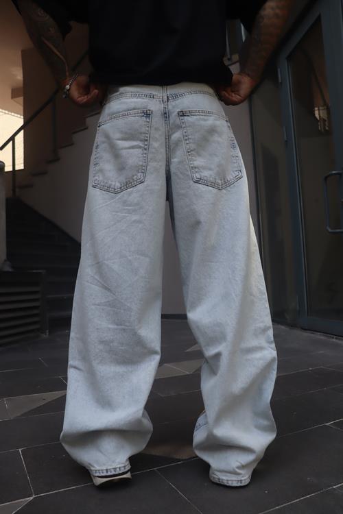 Buz mavi kore baggy pantolon