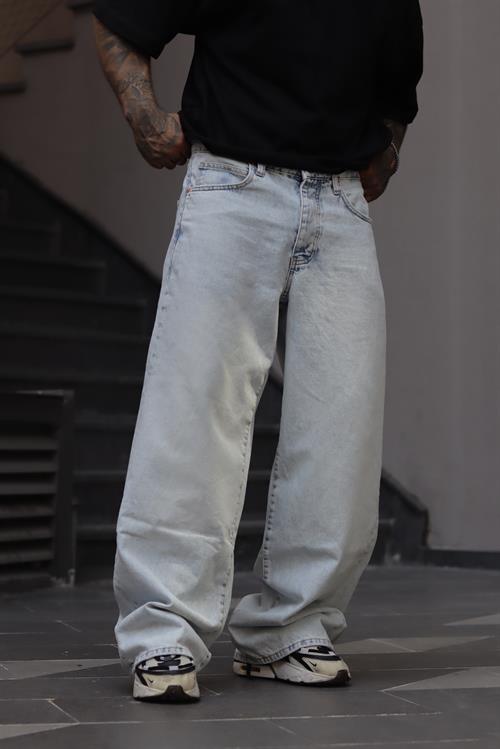 Buz mavi kore baggy pantolon