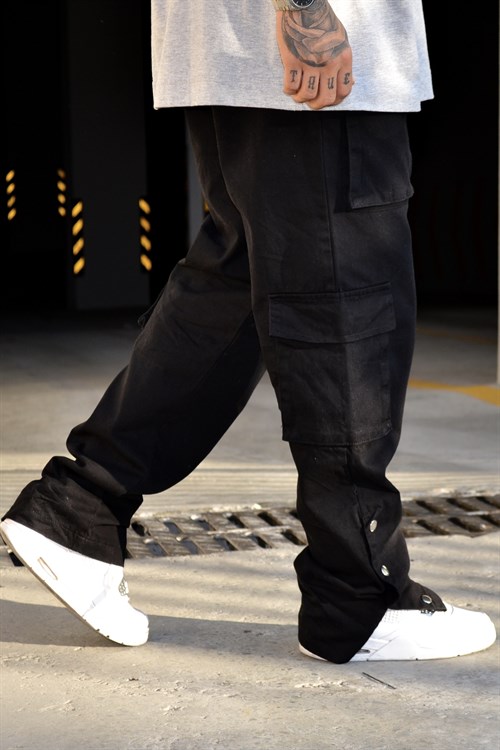 Cargo loose fit pants black
