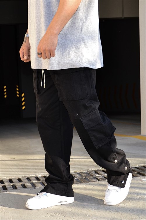 Cargo loose fit pants black