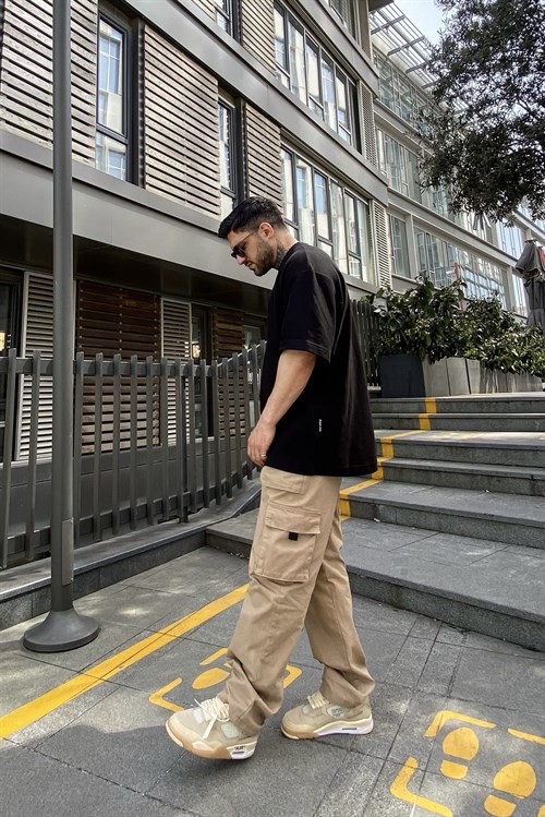 Cargo losse fit pants sand