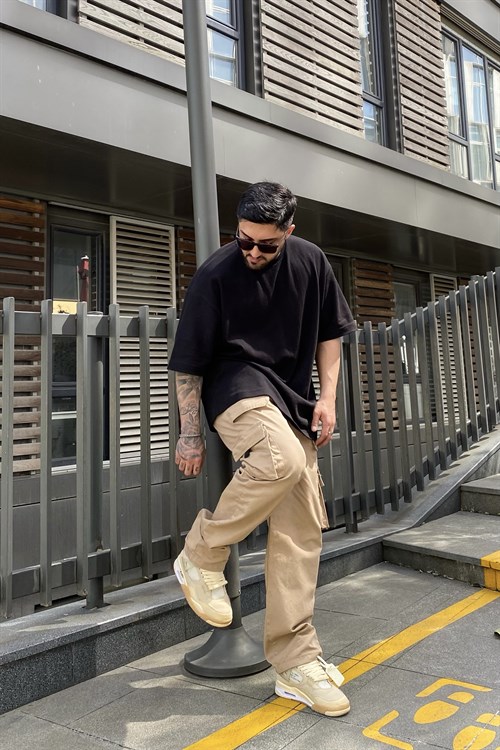 Cargo losse fit pants sand