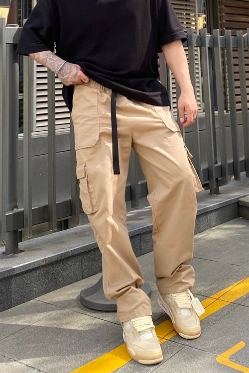 Cargo losse fit pants sand