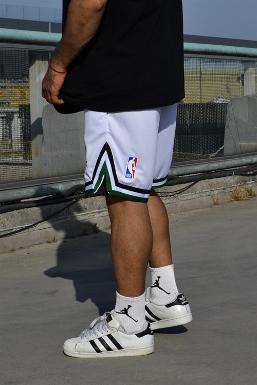 Celtics beyaz basketball şort