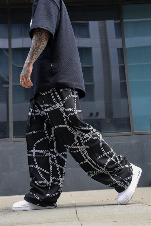 Chain baggy sweatpants