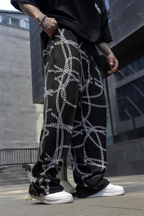 Chain baggy sweatpants