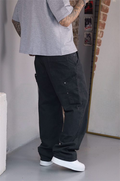 Çizgili Baggy Pantolon