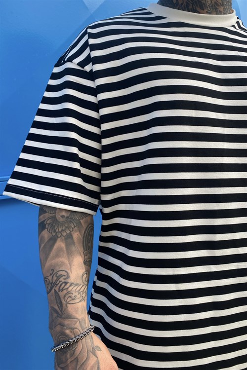 çizgili oversize t-shirt