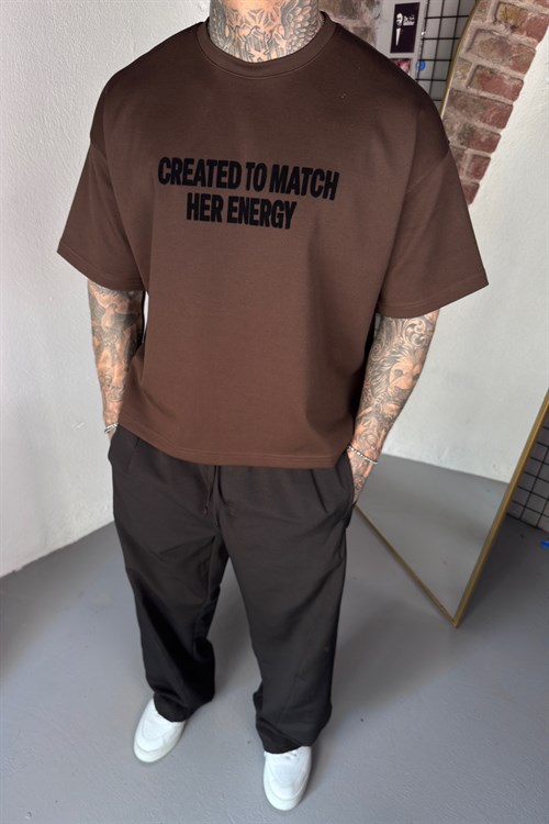 Created To Match Her Energy Oversize Tshirt