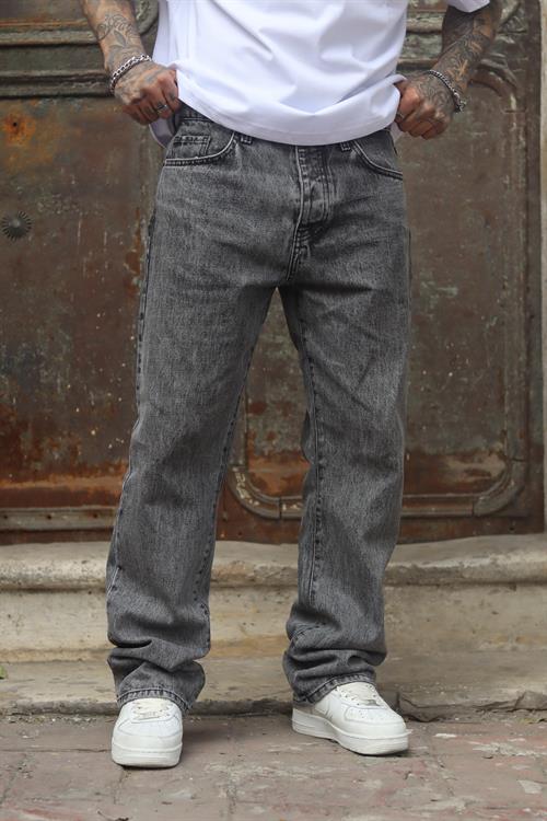 Dokulu gri baggy pantolon