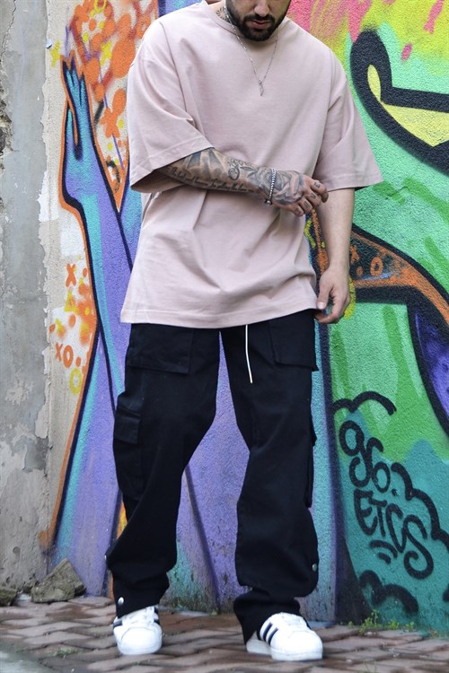 Dried rose oversize basic t-shirt