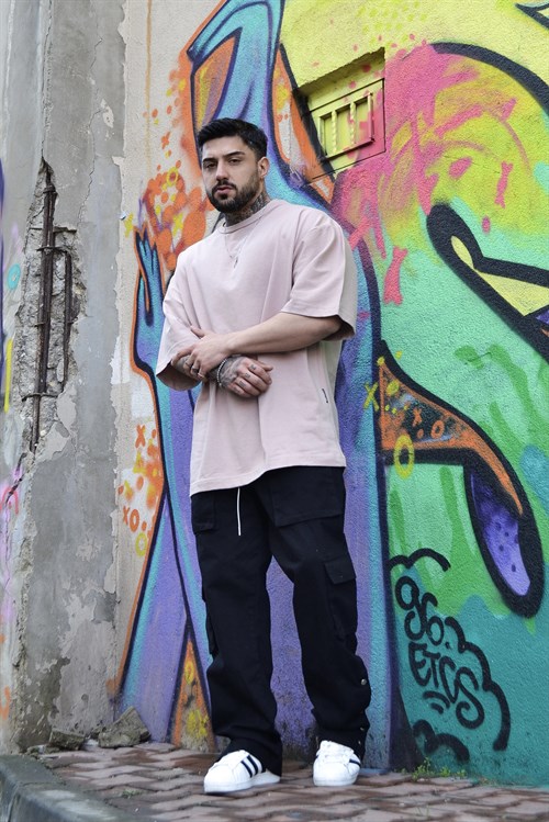 Dried rose oversize basic t-shirt