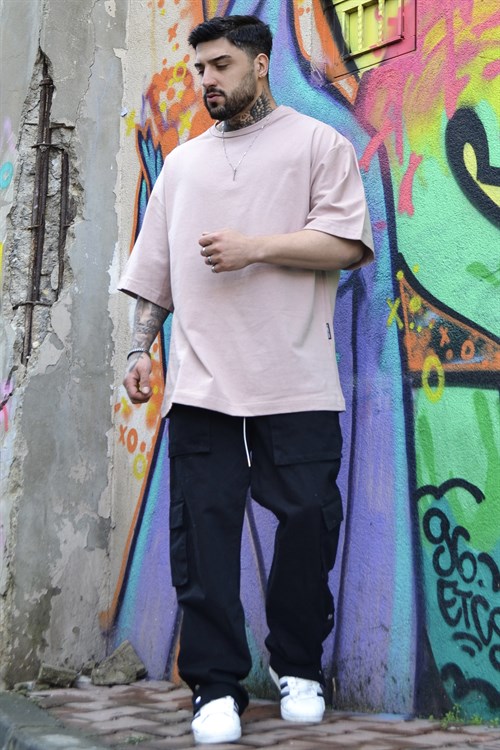 Dried rose oversize basic t-shirt