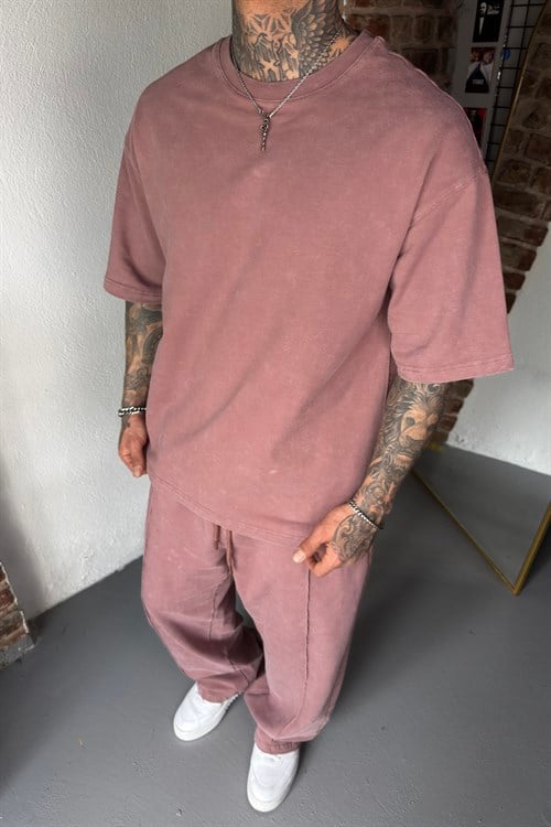 Dusty Rose Acid Washed Set