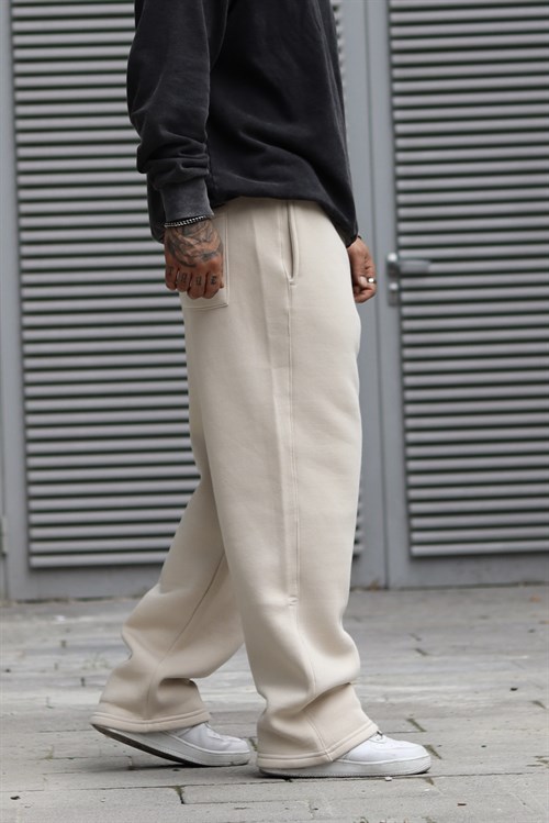 Ekru baggy sweatpants
