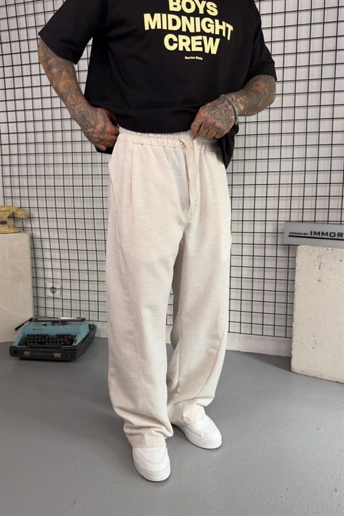 Ekstra Baggy Keten Pantolon