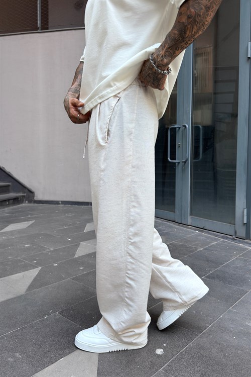 Ekstra Baggy Keten Pantolon