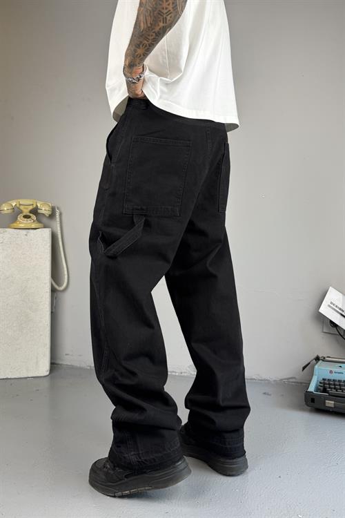 Ekstra Baggy Siyah Denim Pantolon